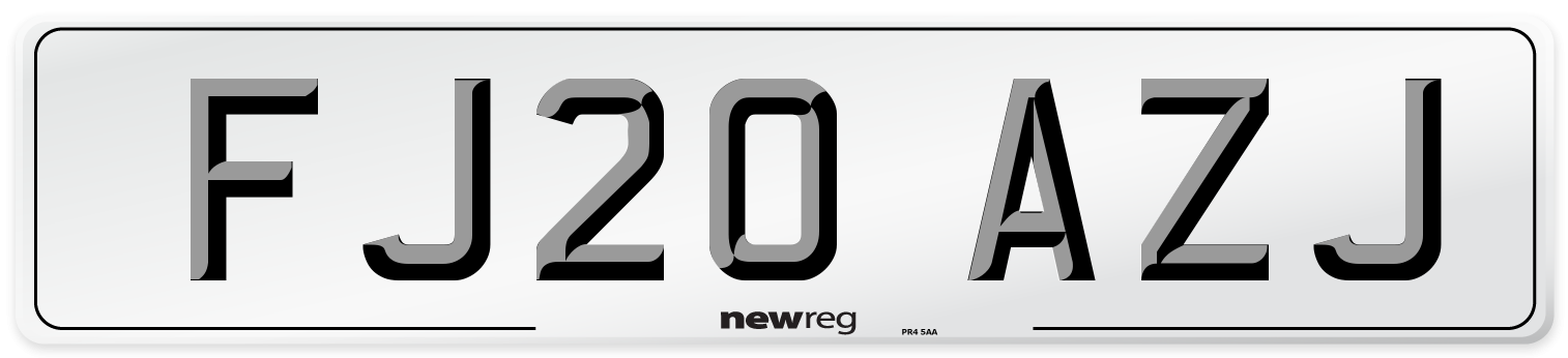 FJ20 AZJ Number Plate from New Reg